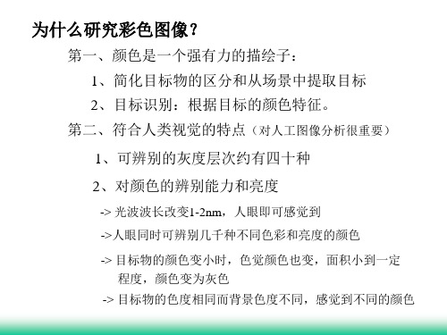 第六讲 彩色图像处理_PPT幻灯片