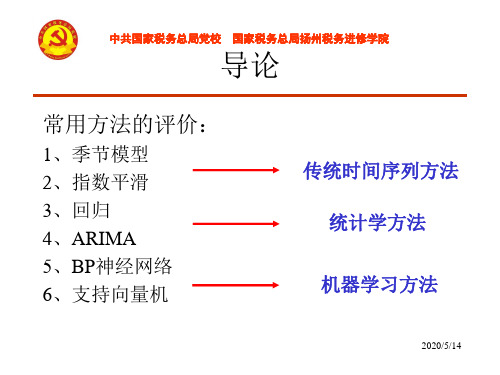 月度税收收入预测方法之比较