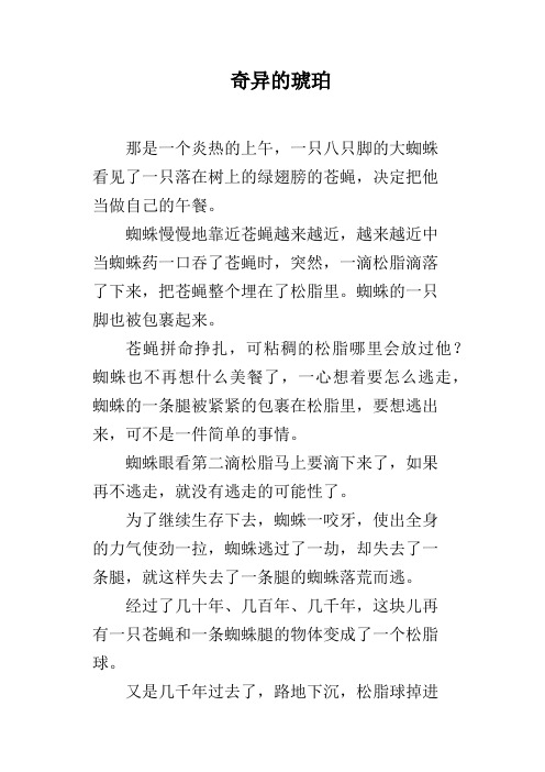 奇异的琥珀