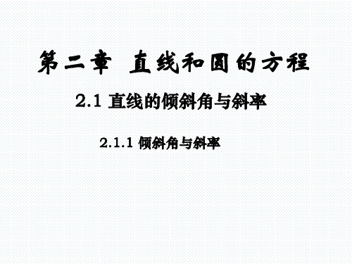 直线倾斜角与斜率课件(选择性必修一)