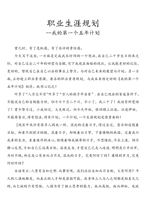 楼宇智能化(我的第一个五年计划