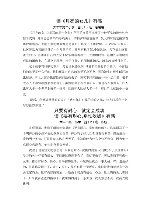 四(2)读后感
