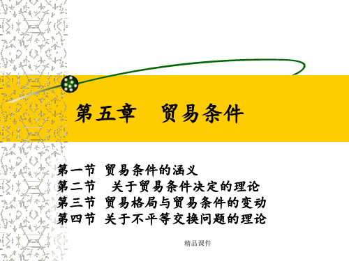 第五章  贸易条件