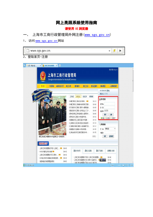 网上亮照系统使用指南