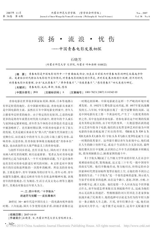 张扬_流浪_忧伤_中国青春电影发展初探