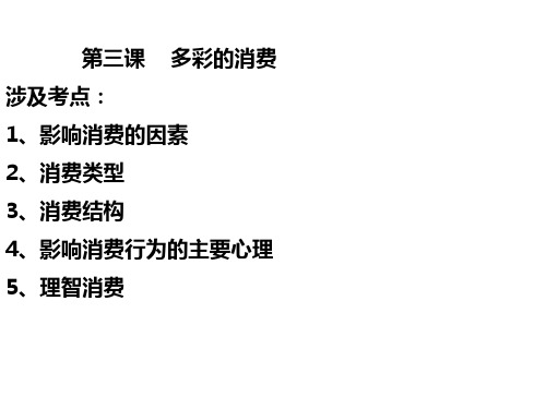 经济生活第三课