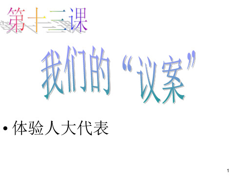 九年级政治我们的“议案”