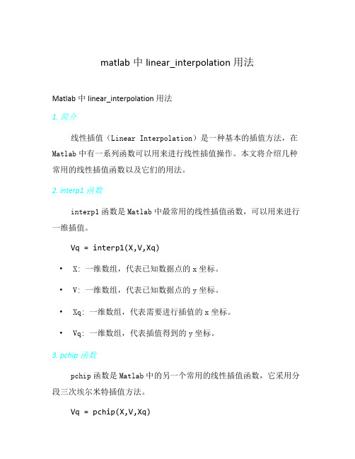 matlab中linear_interpolation用法