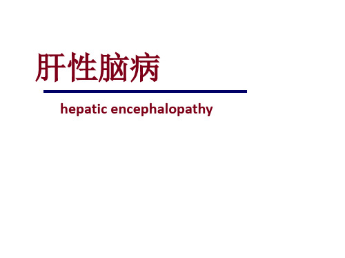 内科学：肝性脑病