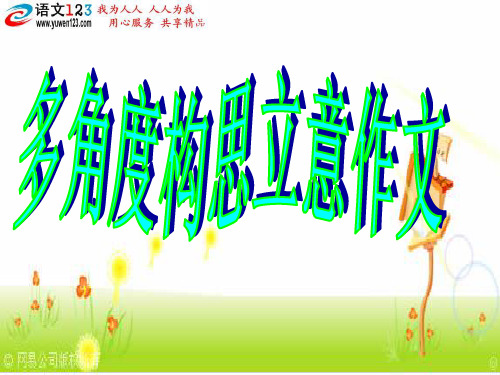 初中作文立意 多角度立意PPT优选课件