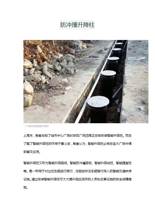 防冲撞升降柱