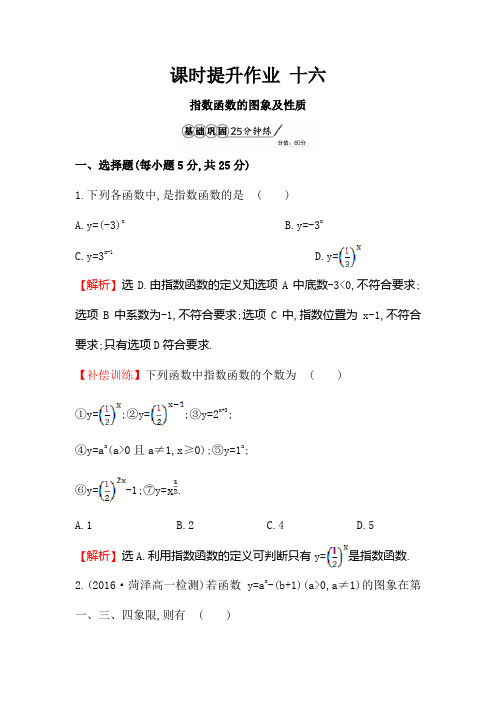 指数函数题库及习题