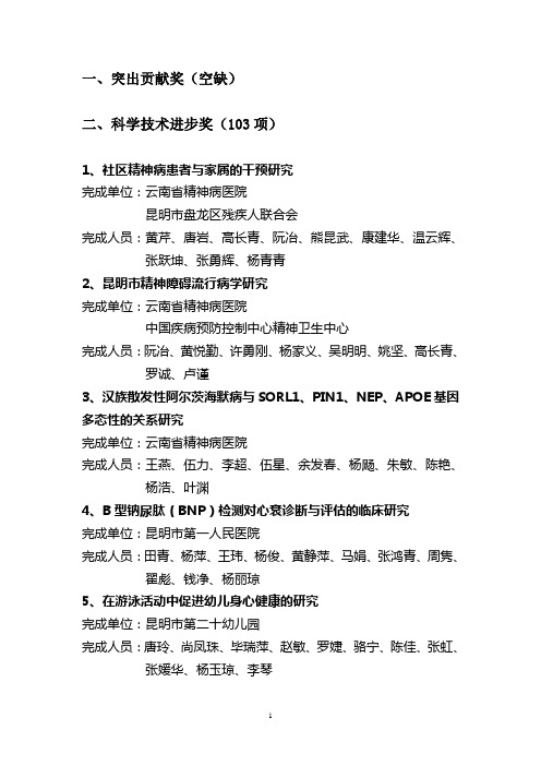 突出贡献奖(空缺)