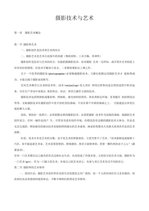 摄影技术及艺术