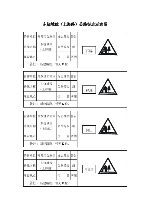 公路标志示意图