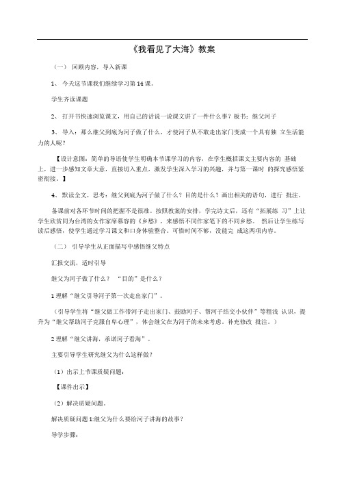 《我看见了大海》教案