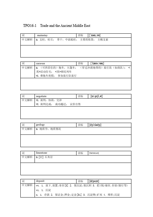 TPO16词汇