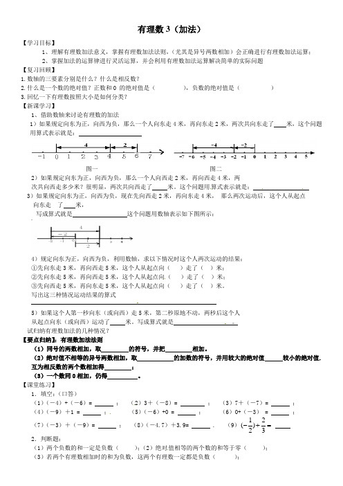 有理数3(加法)