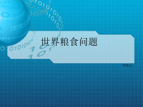 《世界粮食问题》PPT课件