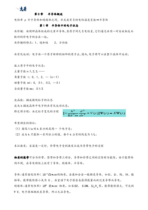 半导体知识点整理