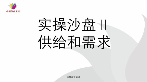 《SYB创业培训》实操沙盘Ⅱ