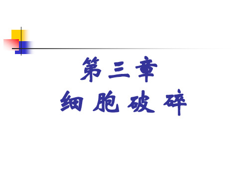 第三章 细胞破碎