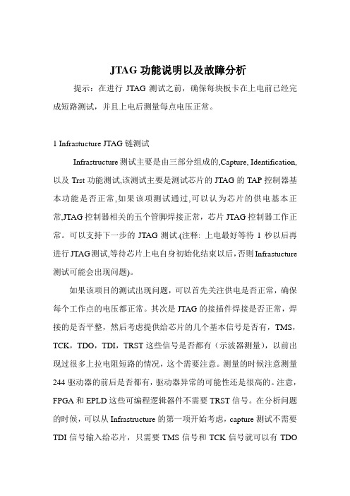 jtag功能以及故障分析说明