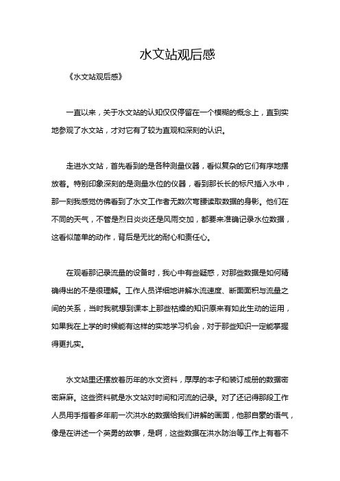 水文站观后感