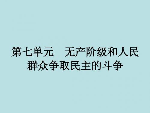 高中历史 7-1 英国宪章运动课件 新人教版选修2