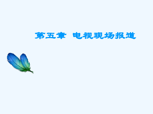 电视现场报道培训课件