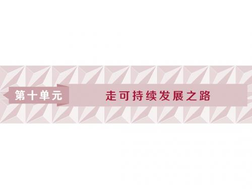 2019-2020版高考地理(鲁教版)一轮复习课件：第10章 走可持续发展之路 第28讲