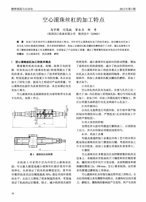 空心滚珠丝杠的加工特点