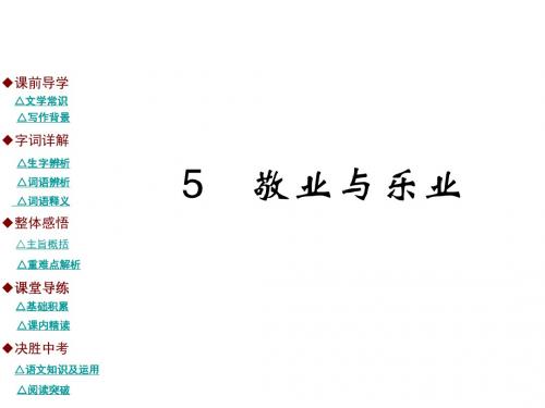 5 敬业与乐业