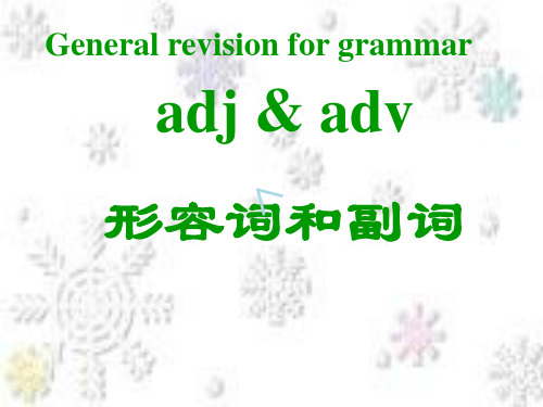 高中英语形容词和副词复习ppt