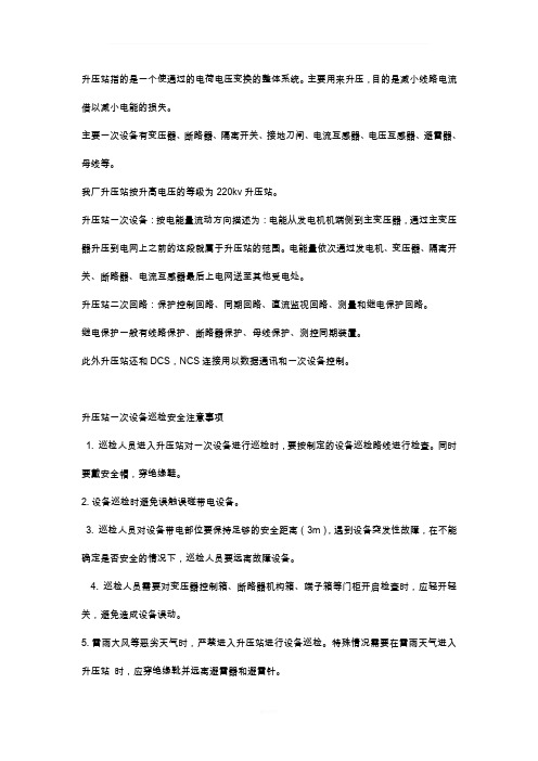 升压站一次设备巡检