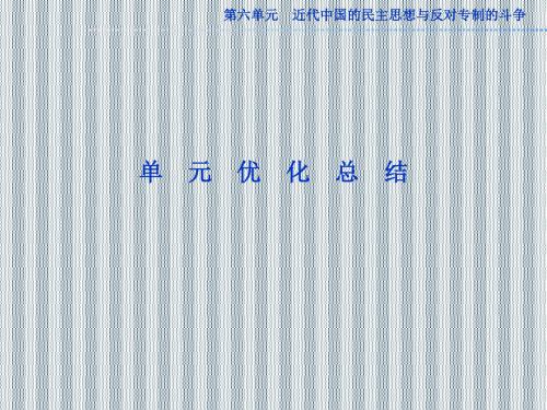 2013年高二历史课件人教版选修2第六单元单元优化总结