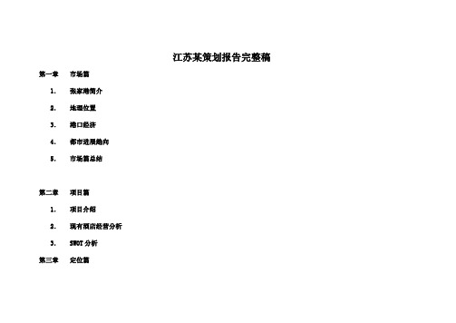 江苏某策划报告完整稿