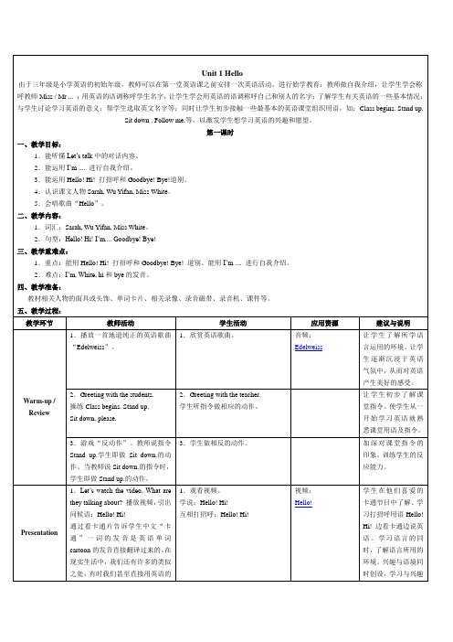 Unit1Hello(第一课时)