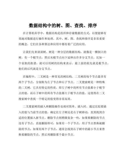 数据结构中的树、图、查找、排序