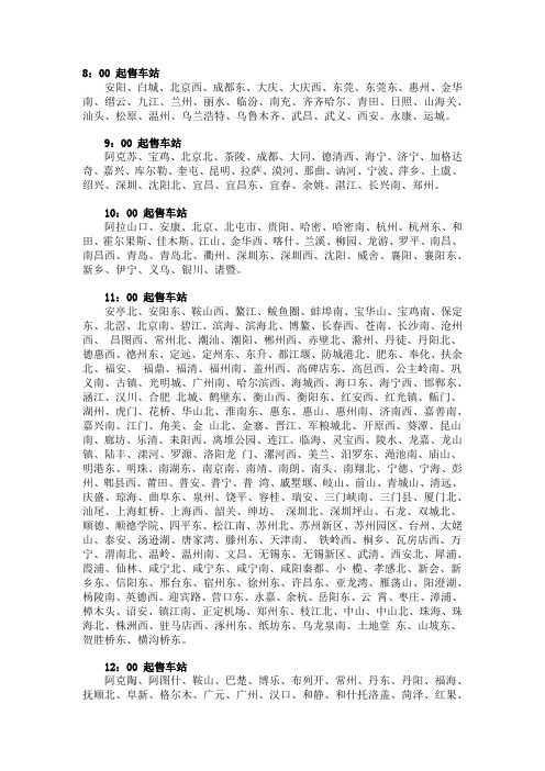 春运火车票发售时间表