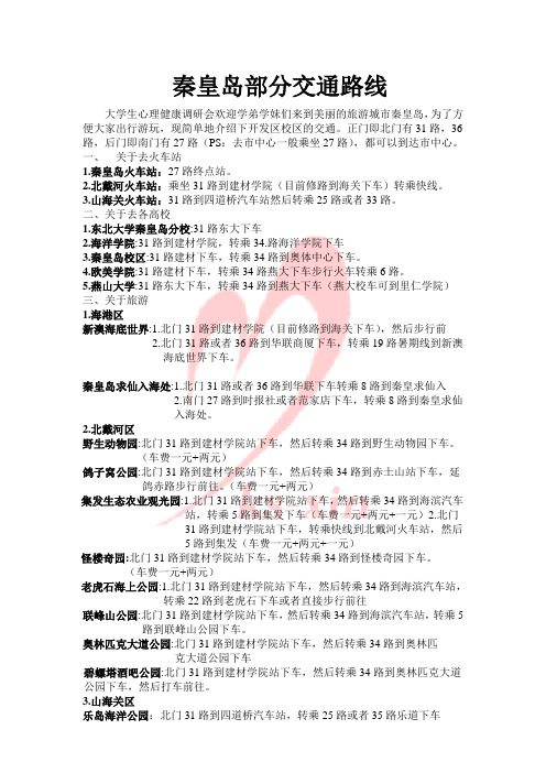 秦皇岛部分交通路线(2)(1)