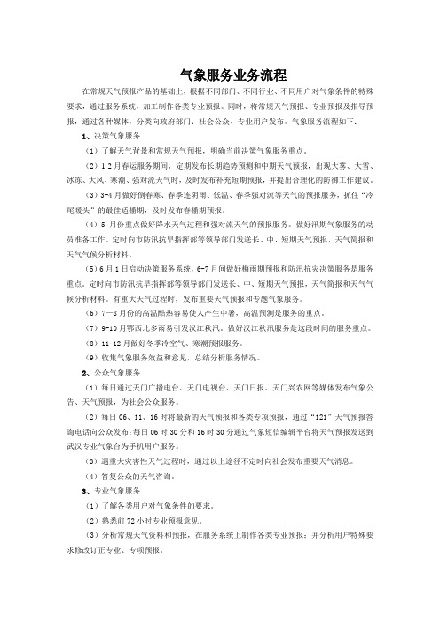 气象服务业务流程
