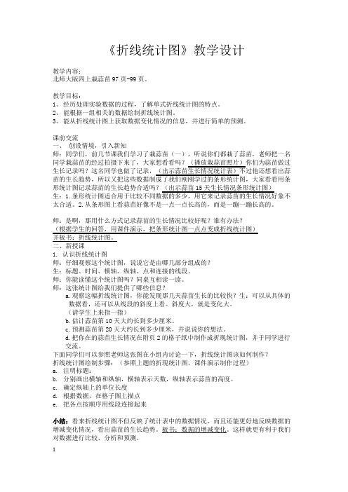 栽蒜苗二折线统计图