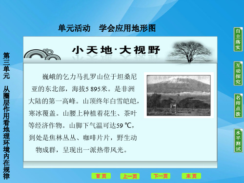 单元活动：学会应用地形图PPT课件1 鲁教版优质课件
