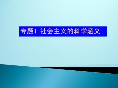 专题1社会主义的科学涵义