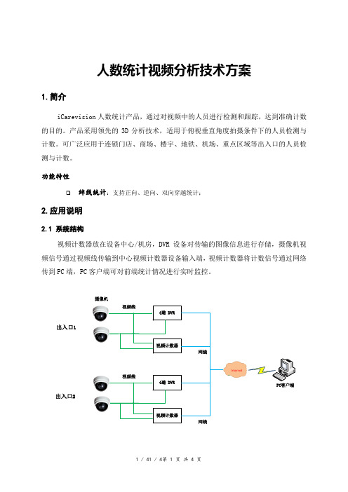 人数统计视频分析技术方案
