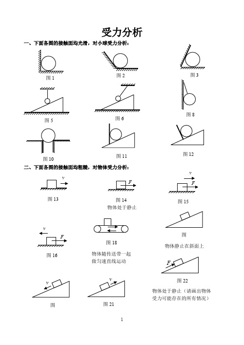 初中物理受力分析专题(可编辑修改版)