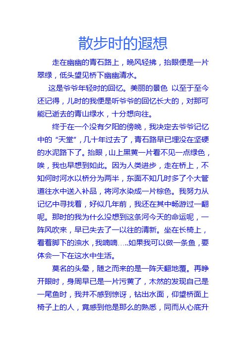 散步时的遐想