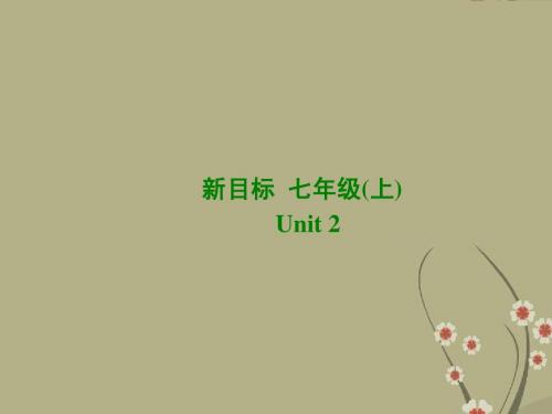 七年级英语上册 Unit2 Is this your pencil Section A 1课件 人教新目标版