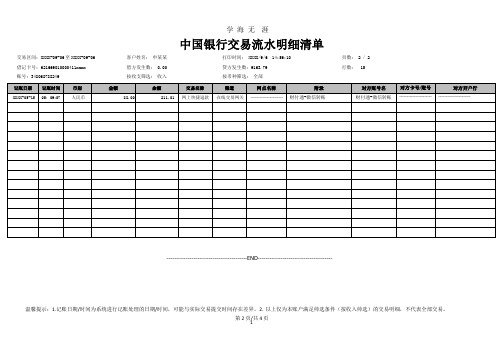 中国银行交易流水明细清单模版(2020年整理).pptx
